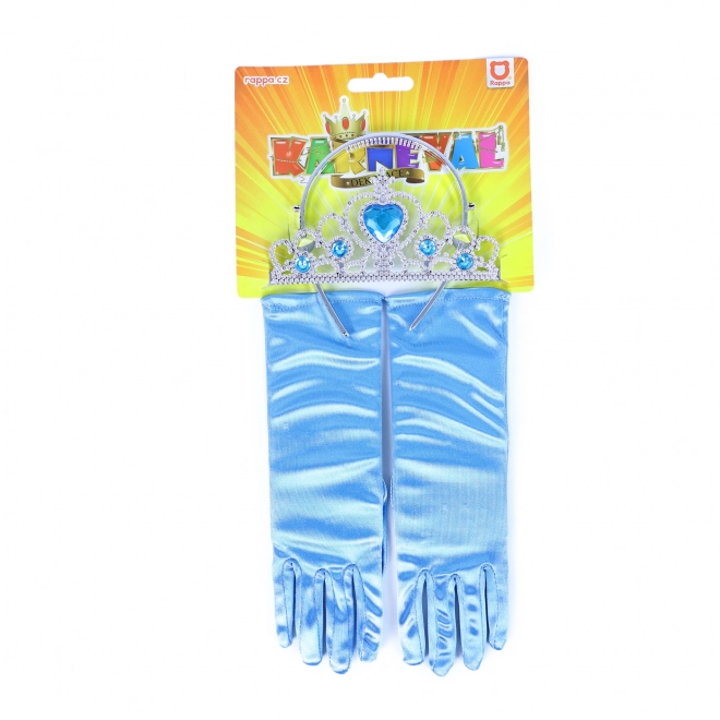 Set prinsessenhandschoenen met kroon