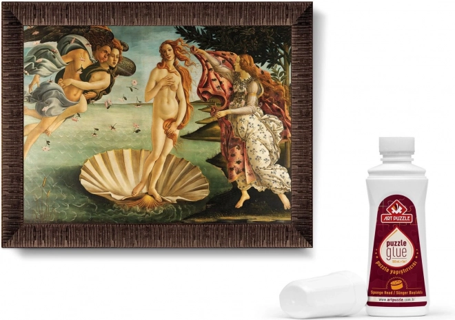 ART PUZZLE Puzzel met lijst en lijm 3-in-1 1000 stukjes – De Geboorte van Venus