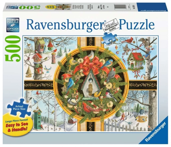 Puzzel Ravensburger Kerstliedvogels XXL 500 stukken