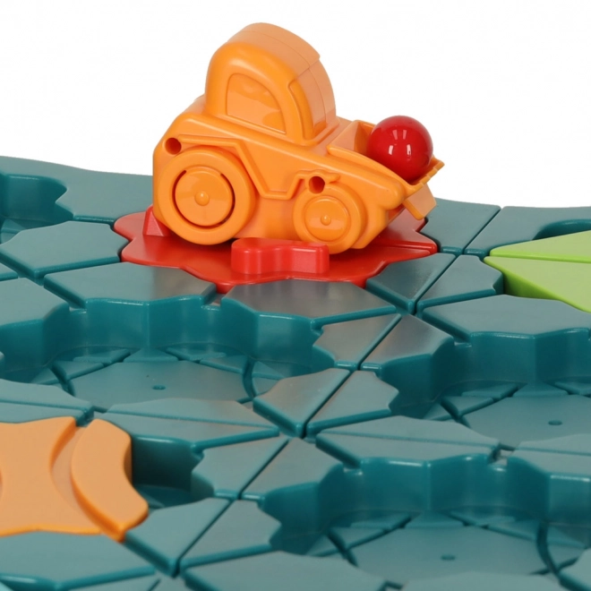 Logisch bordspel labyrint met hindernisbaan