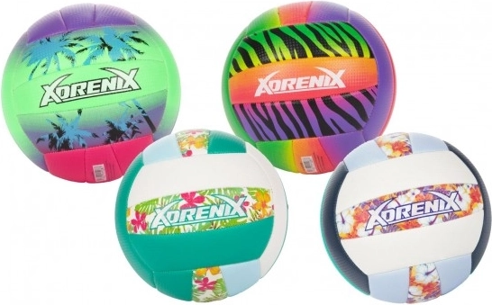 Volleybal strandbal 23 cm maat 5, genaaid, 4 kleuren in zak