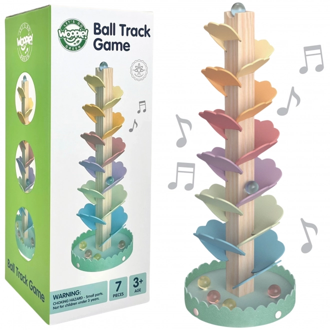 Houten knikkerbaan Duha Montessori WOOPIE GREEN
