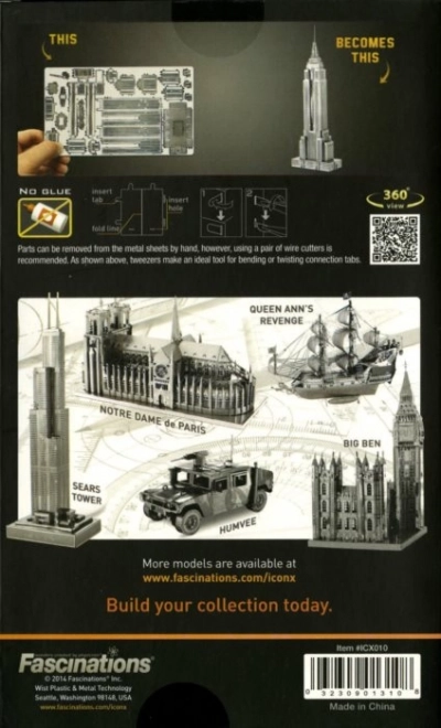3D metalen model Empire State Building METAL EARTH