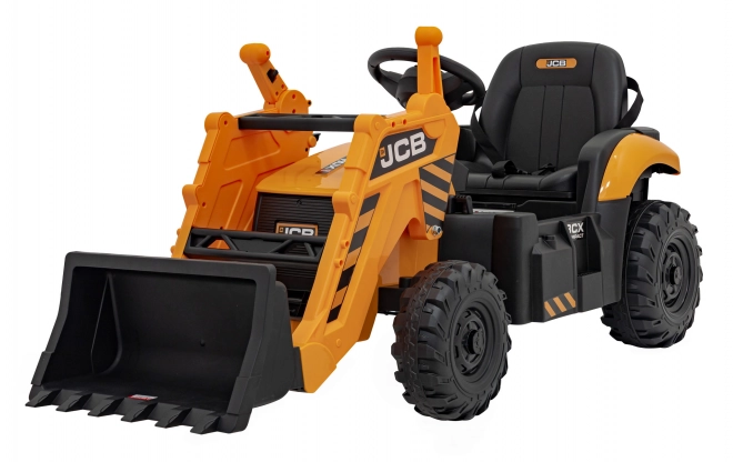 Kinder ritje op JCB Traktor met graafmachine