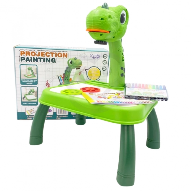 WOOPIE Dinosaur projector met bord en stiften