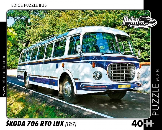 RETRO-AUTA Puzzel Bus Škoda 706 RTO Lux 40 stukjes