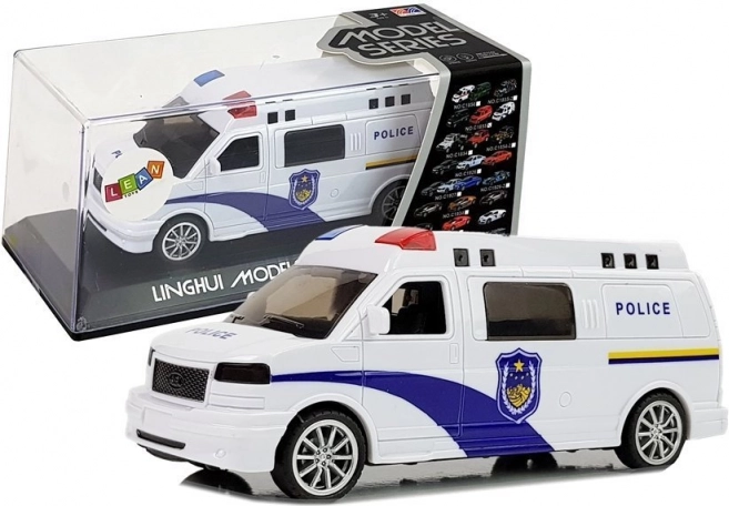 Politiewagen met opwindmechanisme, licht en geluid