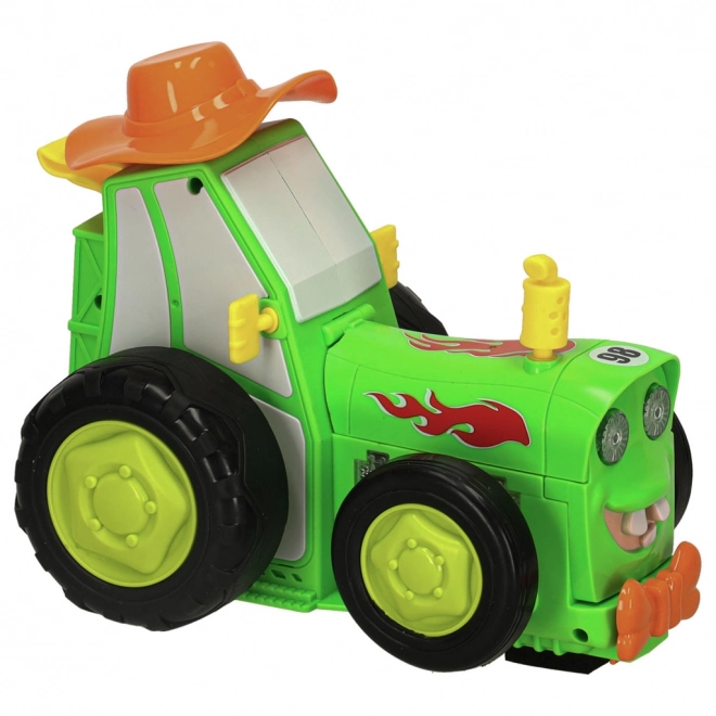 Groene springende dansende tractor op afstandsbediening