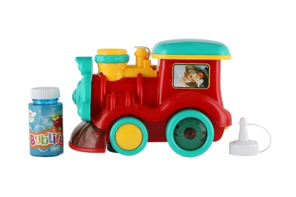 Locomotief met bellenblazer