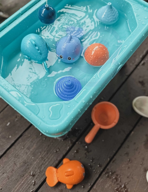 Woopie speeltafel 3-in-1 met water, zandbak en vissen 6 stuks