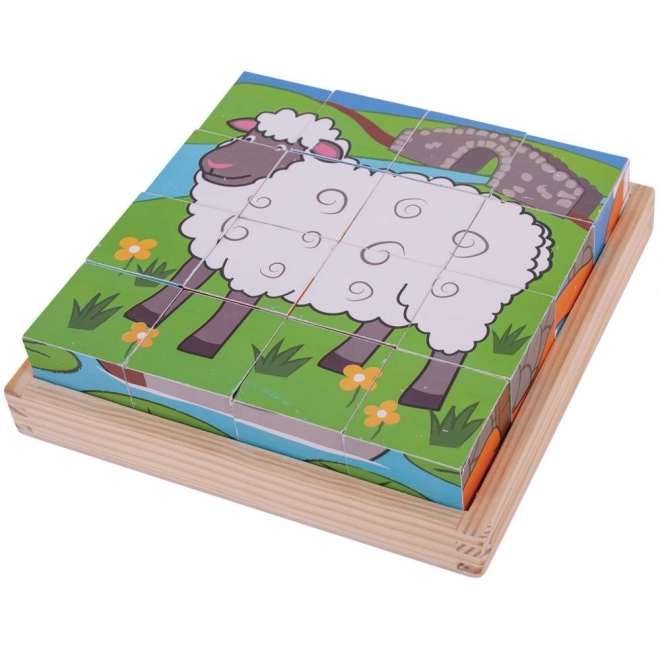 Bigjigs Toys Afbeeldingsblokken boerderij