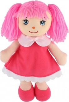 Lappenpop Mazlinka met roze haartjes 31 cm