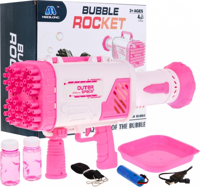 Bellenblazer voor kinderen 3+ met ventilator en navulling – Roze