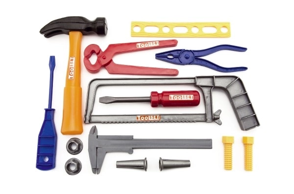 Set van plastic gereedschap voor kinderen