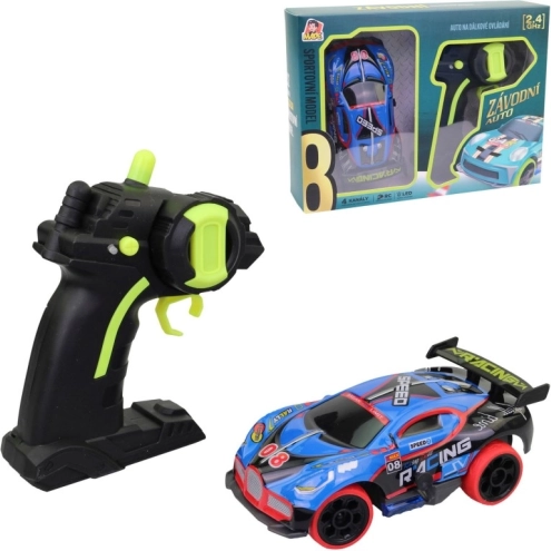 RC raceauto 2,4 GHz 1:32 met LED, 13 cm