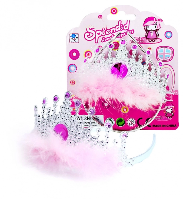 Kroontje met veren voor prinses