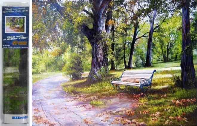 diamond painting zonnige bank 30 × 40 cm