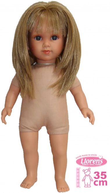 Llorens Elena realistische pop met zacht stoffen lichaam 35 cm