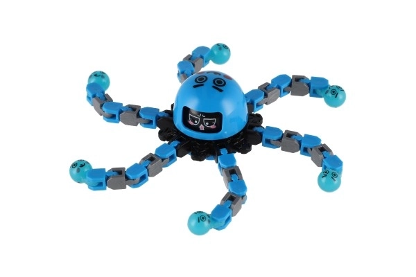 Gyroscoop spinner mechanisch plastic 7cm lichtgevend in het donker 3 kleuren op kaart 12st in doos