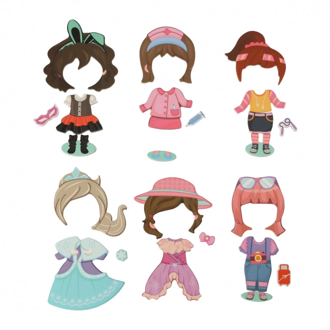 Magnetisch boek - kleding voor pop 51 st