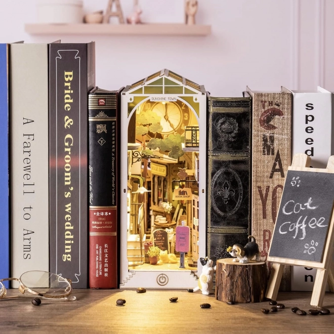 Boekensteun Zonnestad met LED-verlichting 3D model