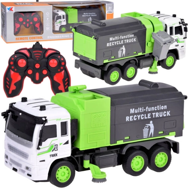 RC vuilniswagen met lichten en hefbare bak