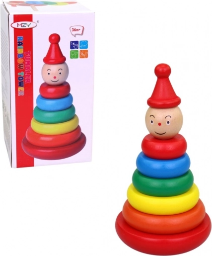 Houten ringen op pin 17 cm
