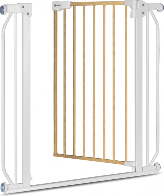 Veiligheidshek Lionelo Truus Slim – wit en natuurlijk hout