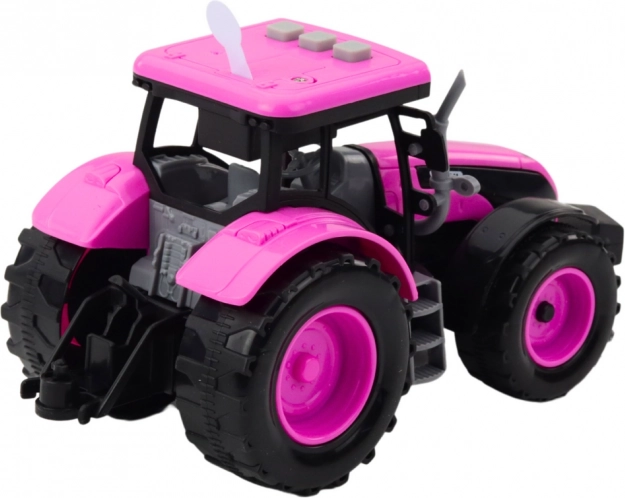 Roze batterijtractor met lichten en geluiden
