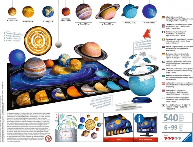 Ravensburger 3D puzzel zonnestelsel