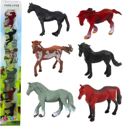 Set van Kunststof Paardenfiguren Variant Boerderij Leven