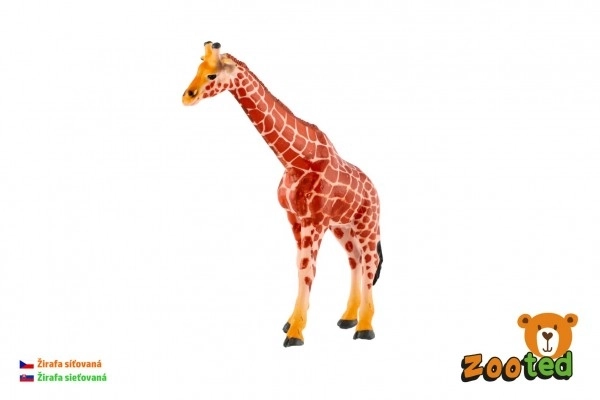 Giraffe met Net Zooted Plastic 17cm in Zak