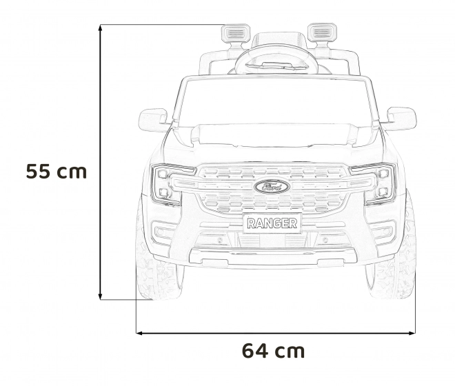 Kinder elektrische auto Ford Ranger Lift Geel