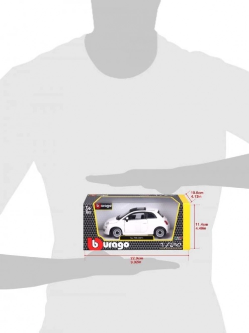 Bburago 1:24 Fiat 500 (2007) Wit