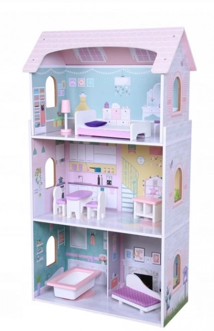 Houten poppenhuis Jagodowa Residence van Ecotoys