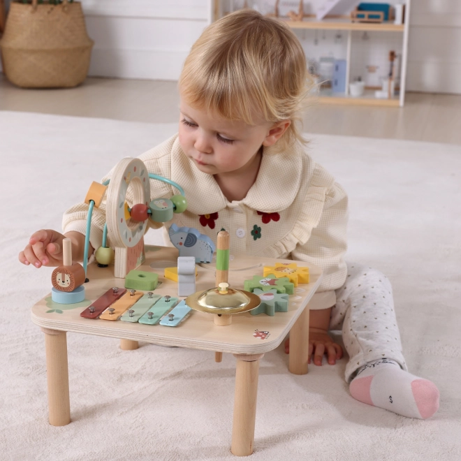 Houten leerstafel met muziek labyrint 5-in-1