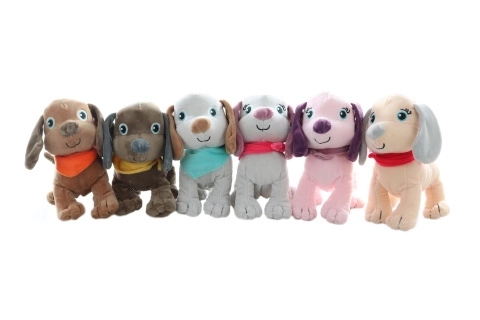 Pluche puppy geluid 17 cm
