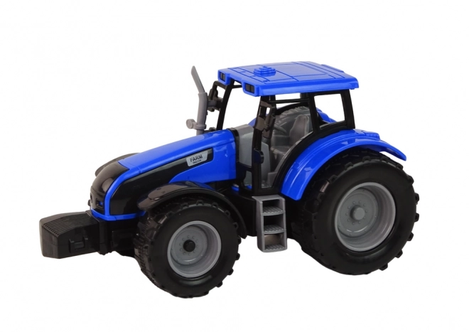 Interactieve tractor met aanhanger - blauw