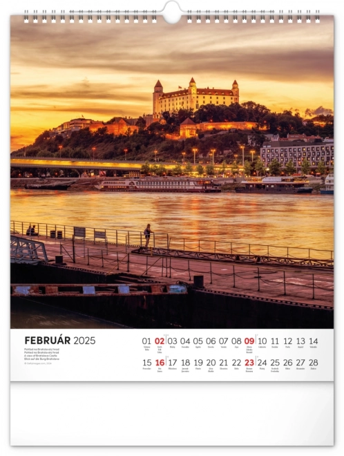 NOTIQUE Muurkalender Prachtig Slowakije 2025, 30 x 34 cm