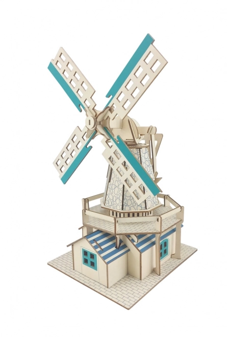 Houten 3D-puzzel Nederlandse windmolen