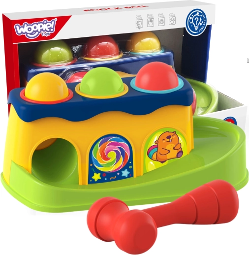 Woopie Montessori Doorgeefspeelgoed met Gekleurd Hamertje voor Kinderen
