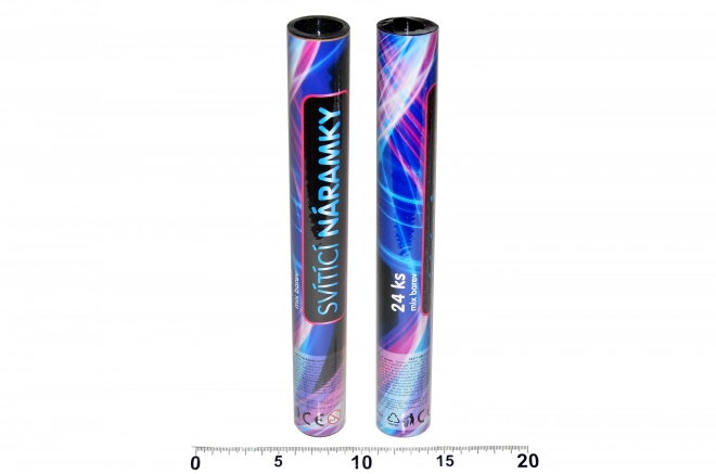 Lichtgevende armbanden 24 stuks in buis