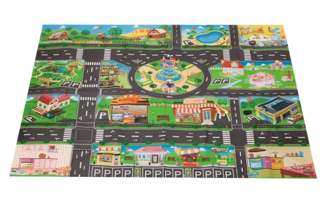 Speelthermomat voor kinderen 130x100 cm - straat