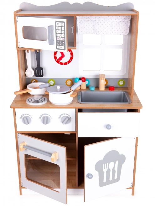 Houten kinderkeuken met accessoires Ecotoys
