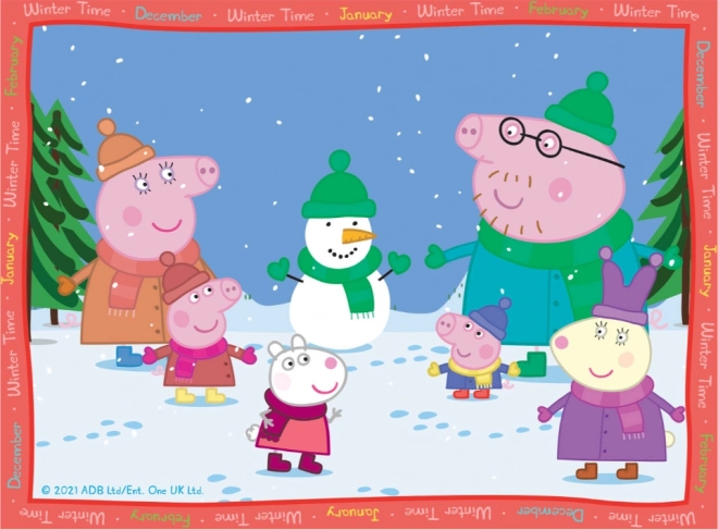 Ravensburger Peppa Big-puzzel – seizoenen 4-in-1 (12–24 stukjes)