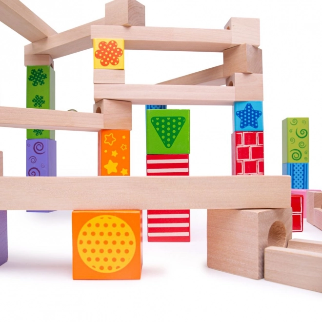 Bigjigs Speelgoed Houten Knikkerbaan Gekleurd