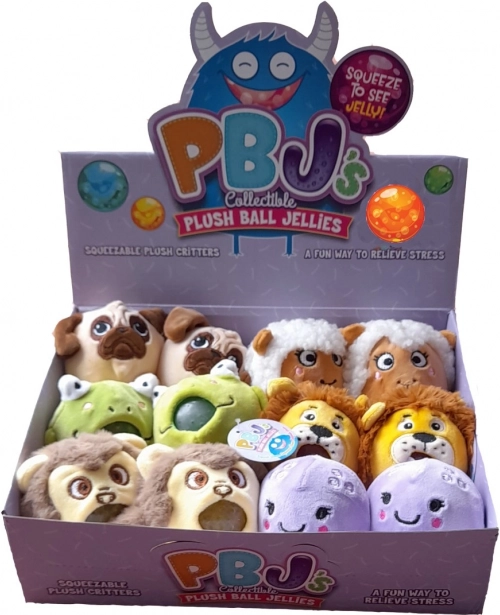 Pluchen knuffeldier met antistress balletjes