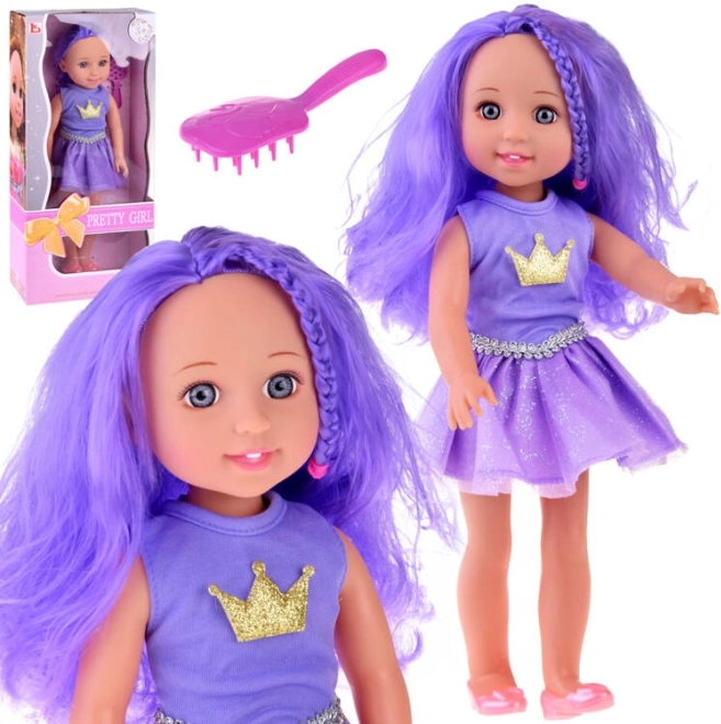 Pop Fioletowa koningin met kam 38 cm