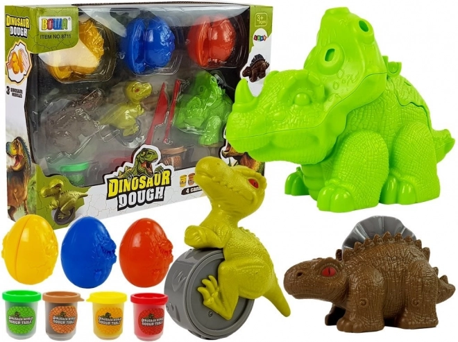 Ciastolina Dino Eieren Set 12 Delen 4 Kleuren