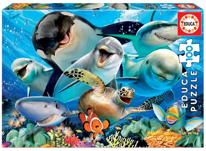 Educa puzzel onderwater selfie 100 stukjes